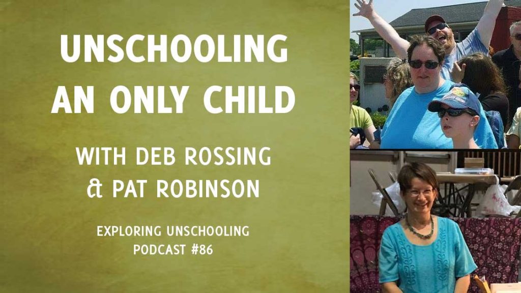 Deb Rossing and Pat Robinson join Pam to chat about their experiences unschooling an only child.