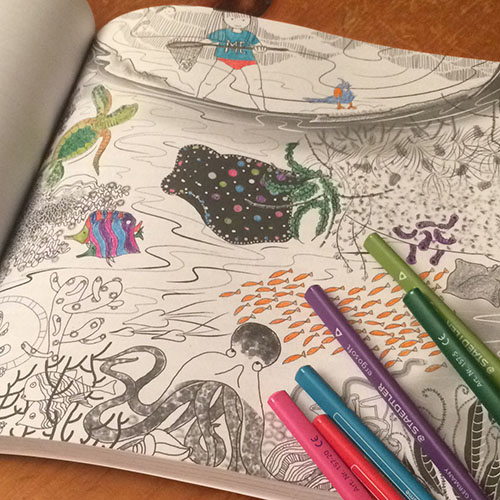 The Unschooling Journey illustrations as coloring pages.